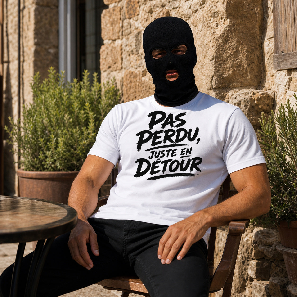 T-shirt Signature — Pas perdu, juste en détour